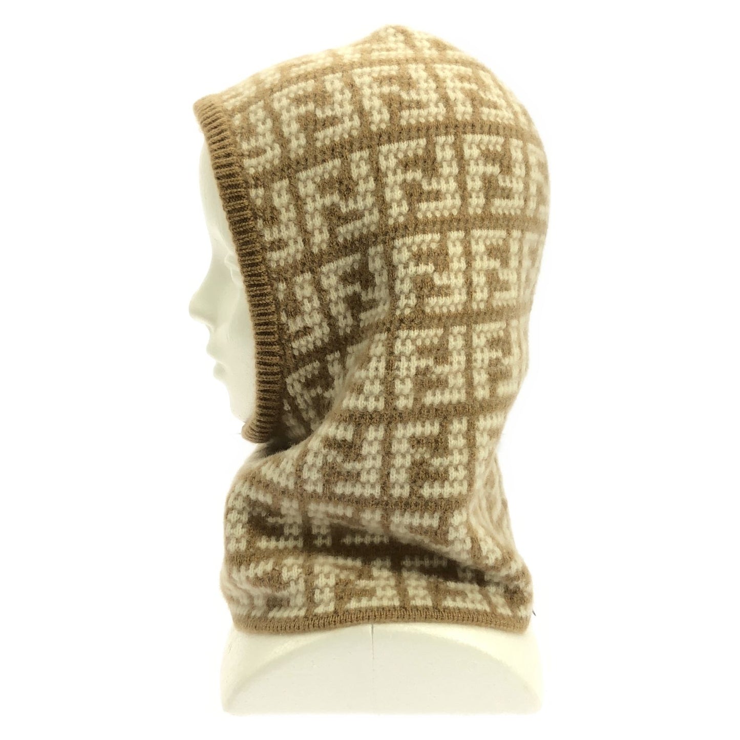FENDI Cashmere Balaclava - Exquisite Beige Luxury Accessory