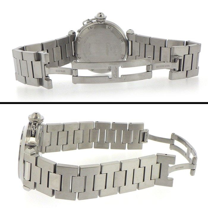 Cartier Pasha C W31055M7 Automatic Watch - White Dial, Stainless Steel
