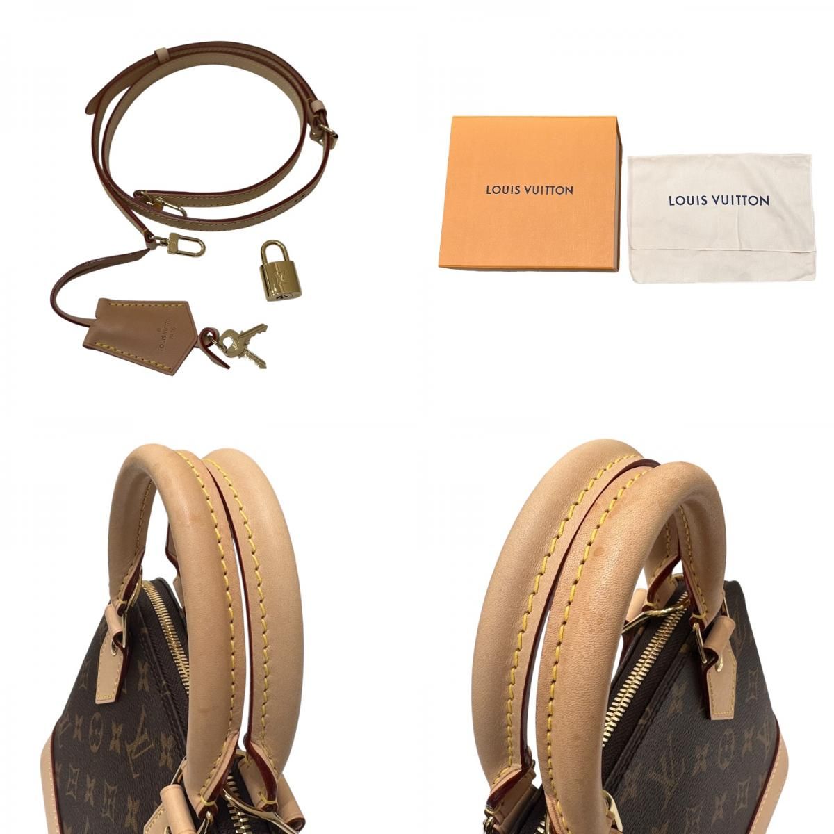 Louis Vuitton Alma BB Monogram PVC Leather Handbag - Timeless Elegance