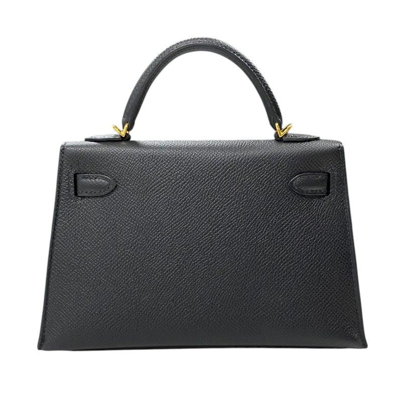 HERMES Mini Kelly 2 W刻 Black with Gold Hardware - Exquisite Craftsmanship