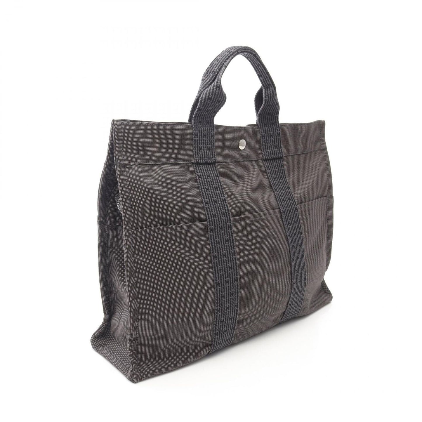 HERMES Élan Line MM Tote Bag in Gray Canvas - Timeless Elegance