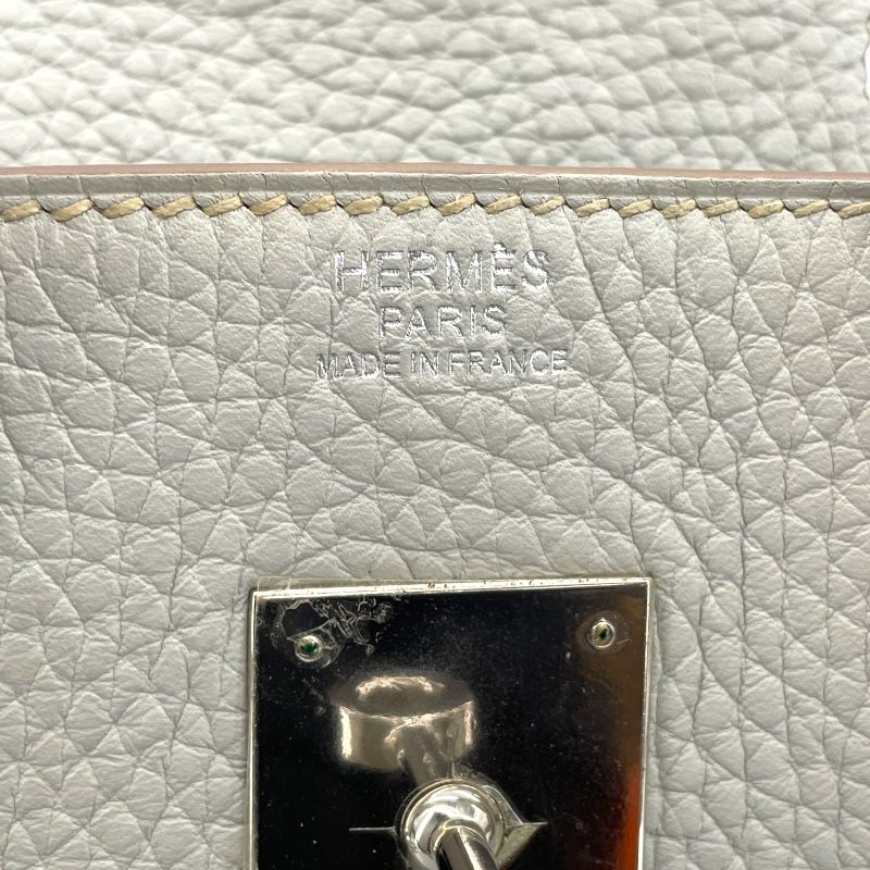 HERMES Birkin 30 in Gris Perle with Silver Hardware - Iconic Luxury Handbag