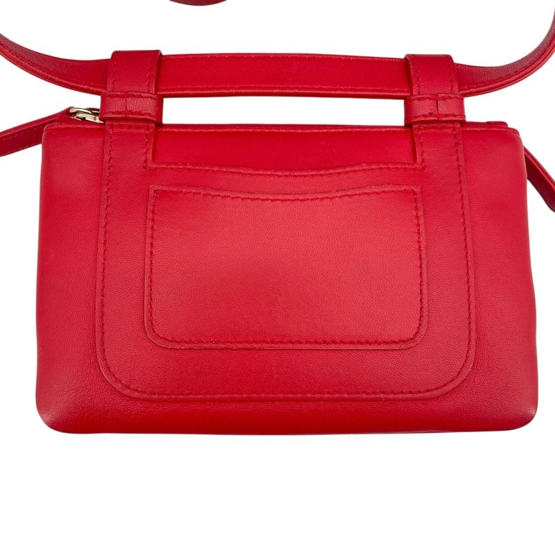 CHANEL Red Leather Body Bag with Gold Hardware - Exclusive Design
