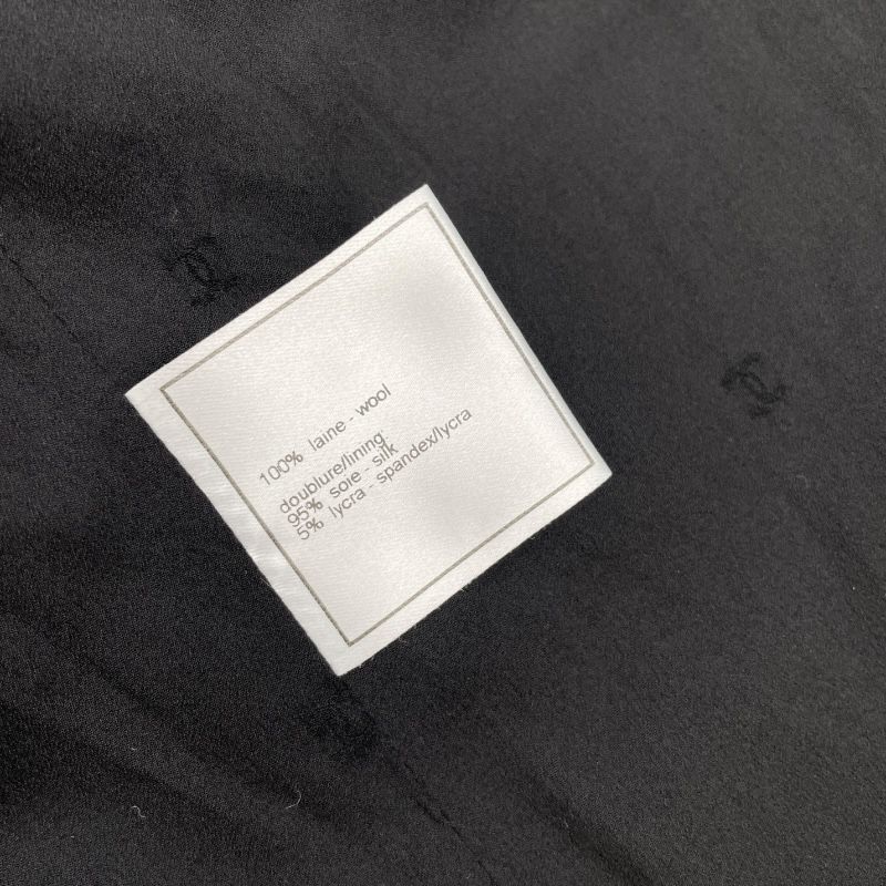 CHANEL Vintage Velvet Tape Tailored Jacket P11559 - Black Wool