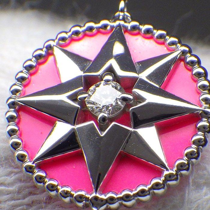 Christian Dior Rose des Vents Bracelet with Diamond & Pink Ceramic