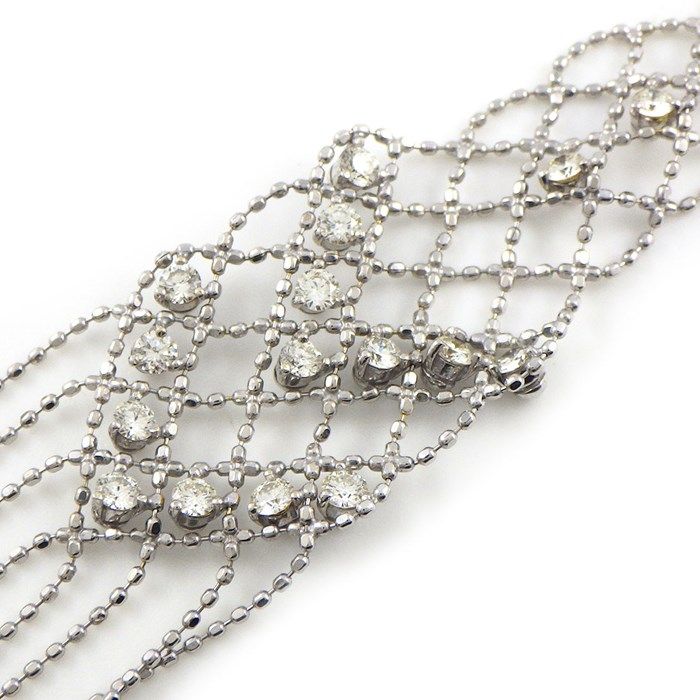 Exquisite Diamond Lariat Necklace in 18K White Gold - 1.46ct
