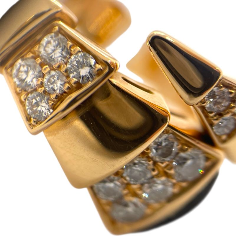 BVLGARI Serpenti Viper Ring in 750PG with Diamonds and Onyx