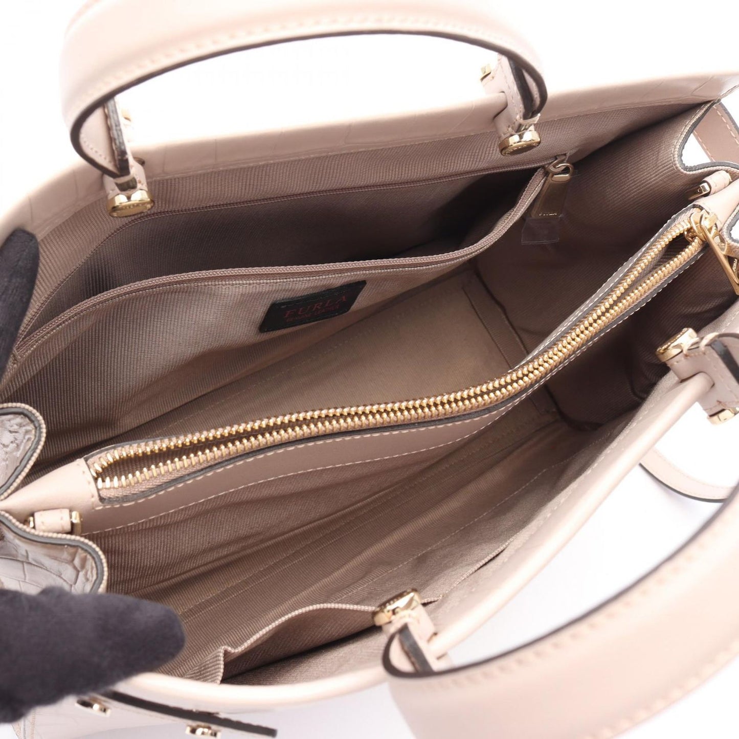 Furla Lady Tote Bag in Pink Leather - Elegant 2-Way Design