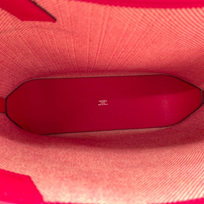 HERMES Ambre PM Shoulder Bag - Ivory/Pink/Silver Hardware (2021)