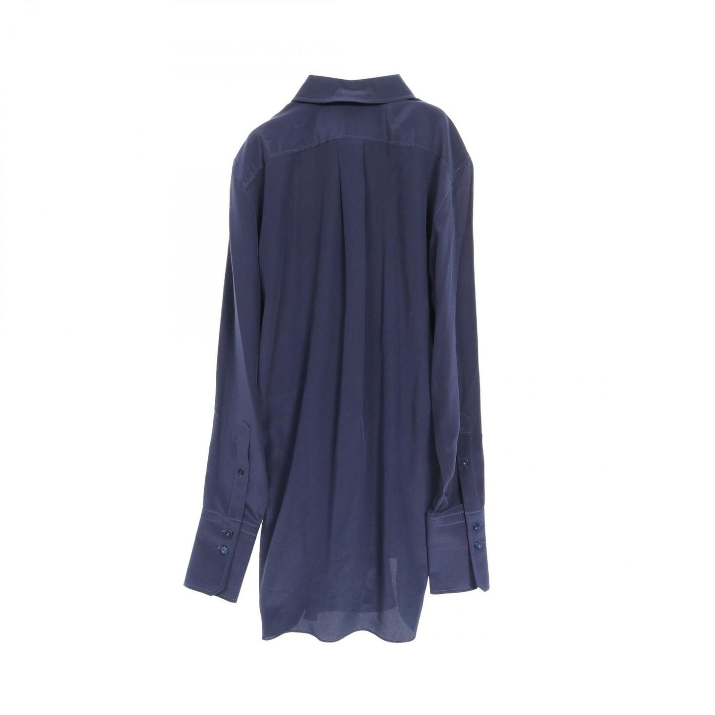 PATOU Silk Navy Shirt - Exquisite Craftsmanship, Size 36