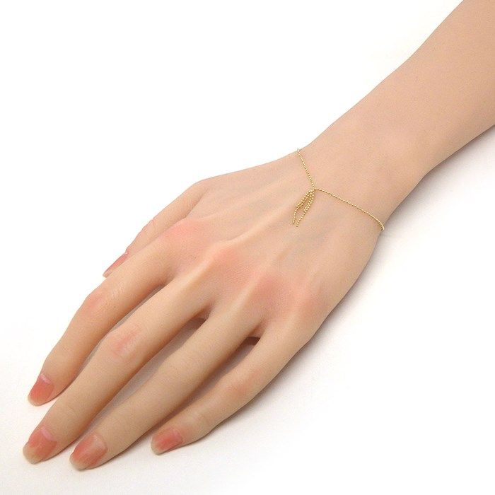 K10YG Fringe Ball Chain Bracelet - Exquisite Craftsmanship