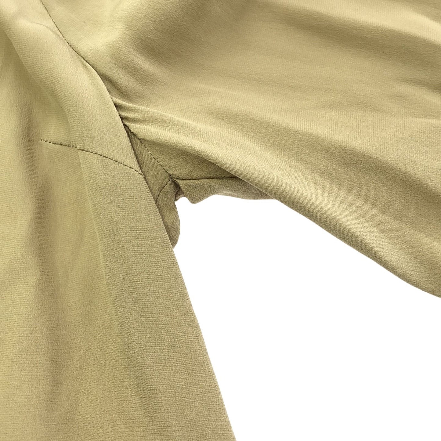 Kiton Silk Blouse with Ribbon Detail in Beige - Size 40