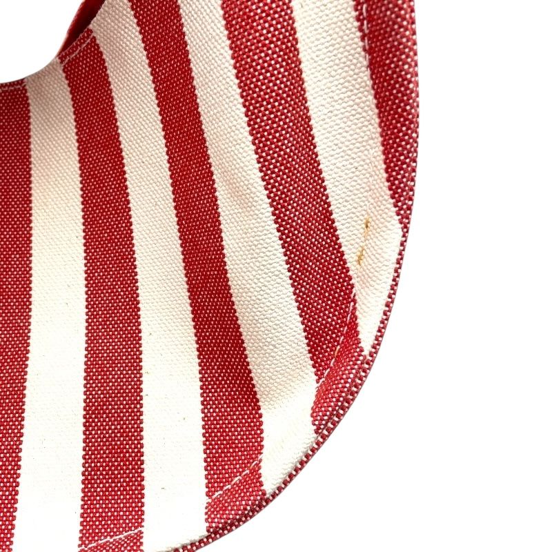 HERMES Cannes PM Red & White Canvas Handbag - Exquisite Craftsmanship