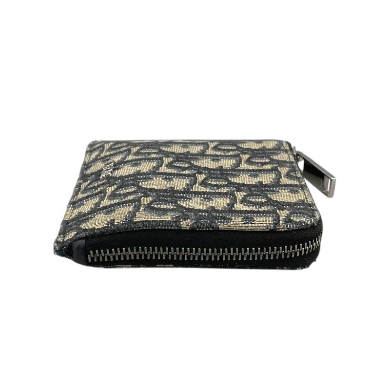 Dior Homme Oblique Coin Purse in Navy Jacquard - Exquisite Craftsmanship
