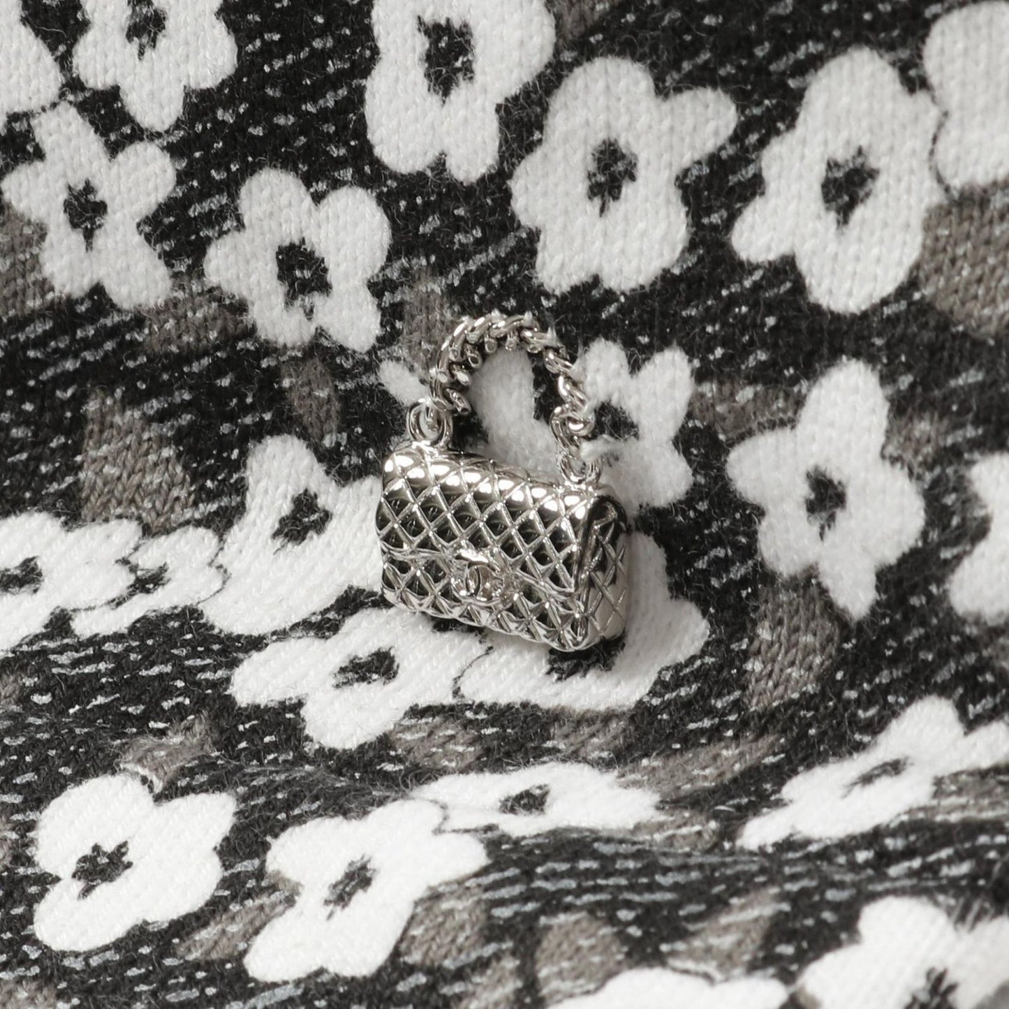 CHANEL Coco Mark Cotton Top in Gray - Timeless Elegance