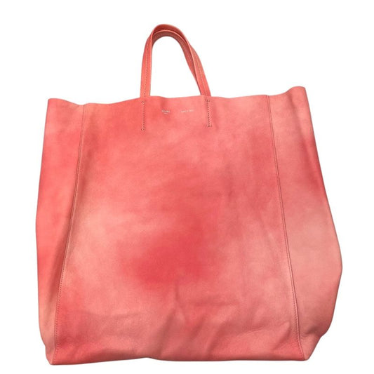 CELINE Pink Leather Horizontal Cabas Tote Bag - Exquisite Craftsmanship