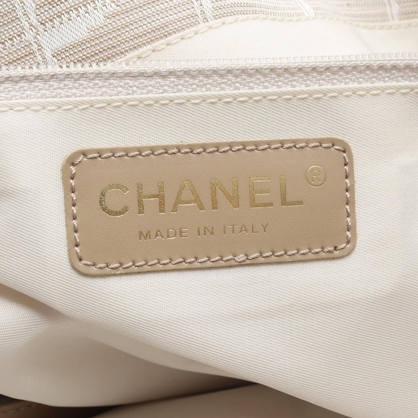 CHANEL Beige Leather New Travel Line MM Tote Bag - Timeless Elegance