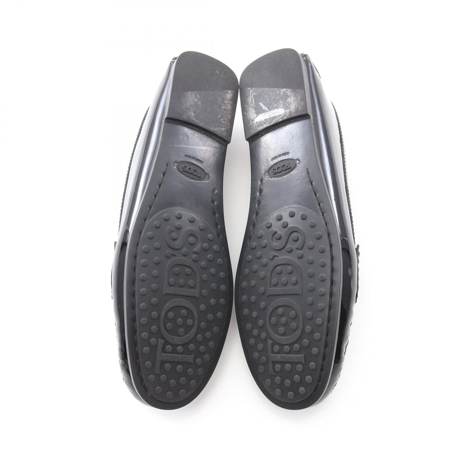 TOD'S Black Patent Leather Loafers - Timeless Elegance