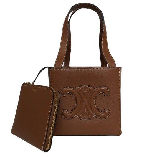 CELINE Cube Bag 199203 Tan with Gold Hardware - Exquisite Craftsmanship