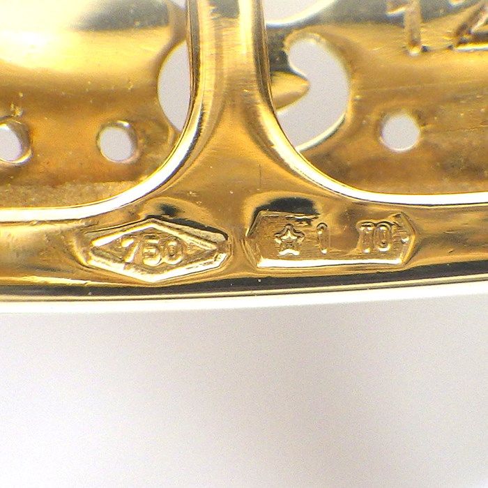 GUCCI Icon Twirl Scroll GG Logo K18YG Ring - Size 11