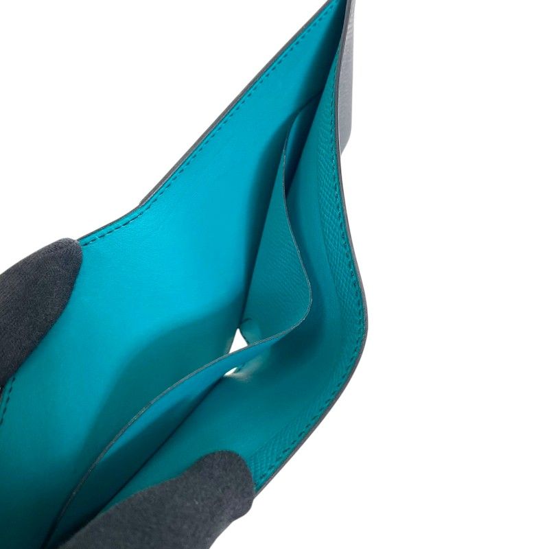 HERMES MC2 Edison Verso Wallet in Blue Indigo & Vert - Exquisite Craftsmanship