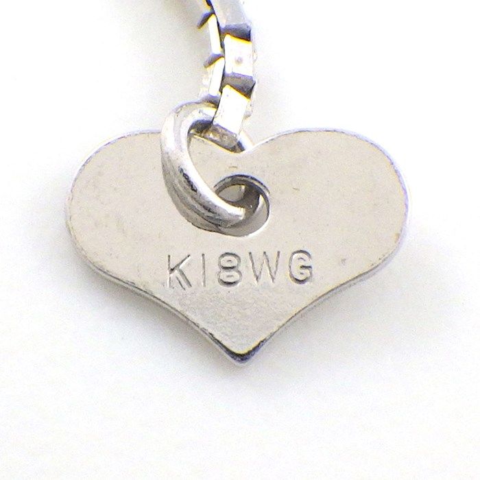 Elegant Leaf Motif Diamond Necklace in K18 White Gold - 0.53ct