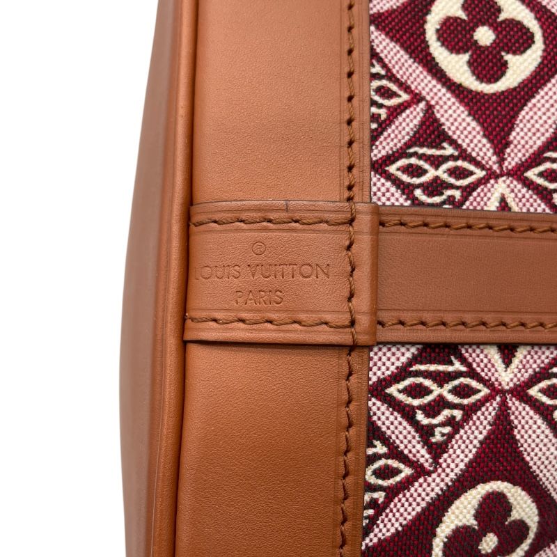 Louis Vuitton Petit Noé Since 1854 Wine Red & Brown Jacquard Shoulder Bag