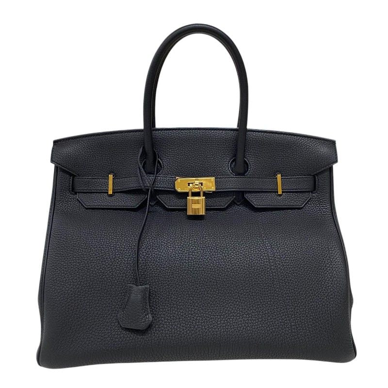 HERMES Birkin 35 U Stamp Black Togo Leather Handbag with Gold Hardware