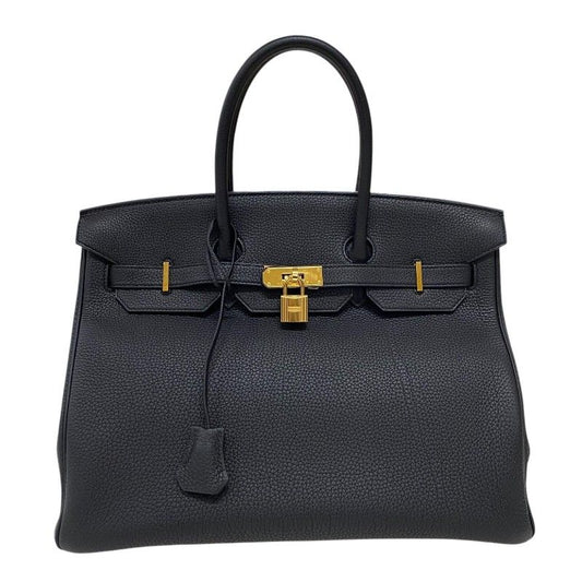 HERMES Birkin 35 U Stamp Black Togo Leather Handbag with Gold Hardware