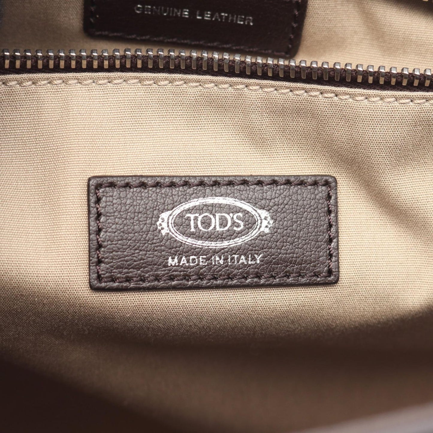 TOD'S Bordeaux & Dark Brown Leather Suede Tote Bag - Unisex