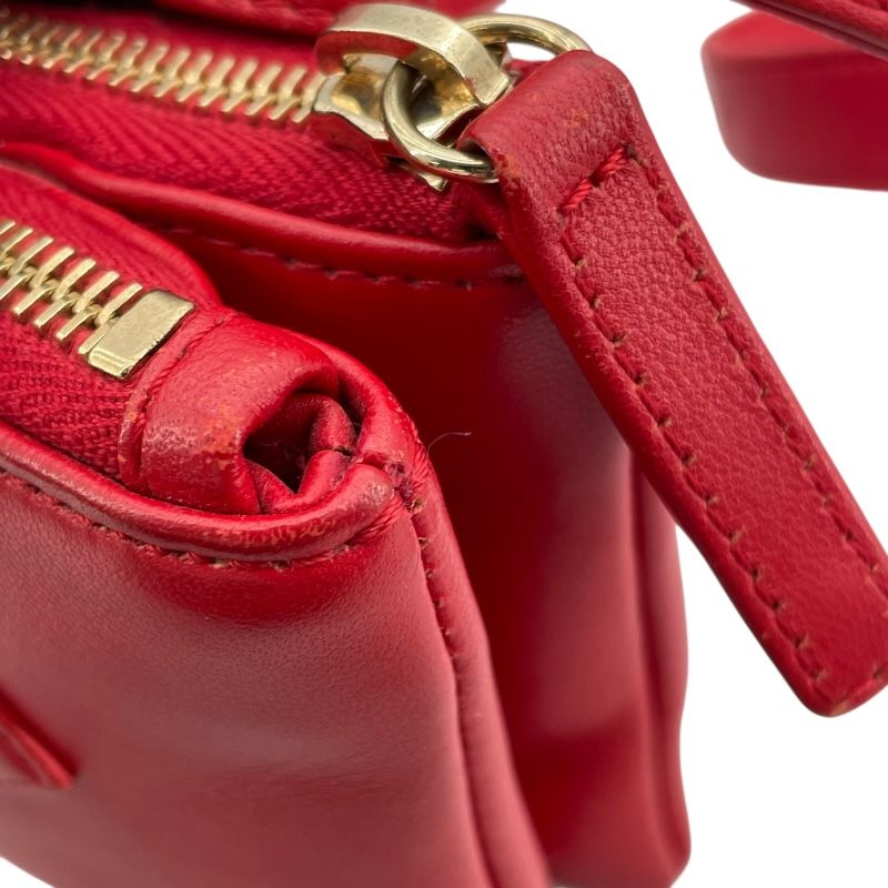 CHANEL Red Leather Body Bag with Gold Hardware - Exclusive Design