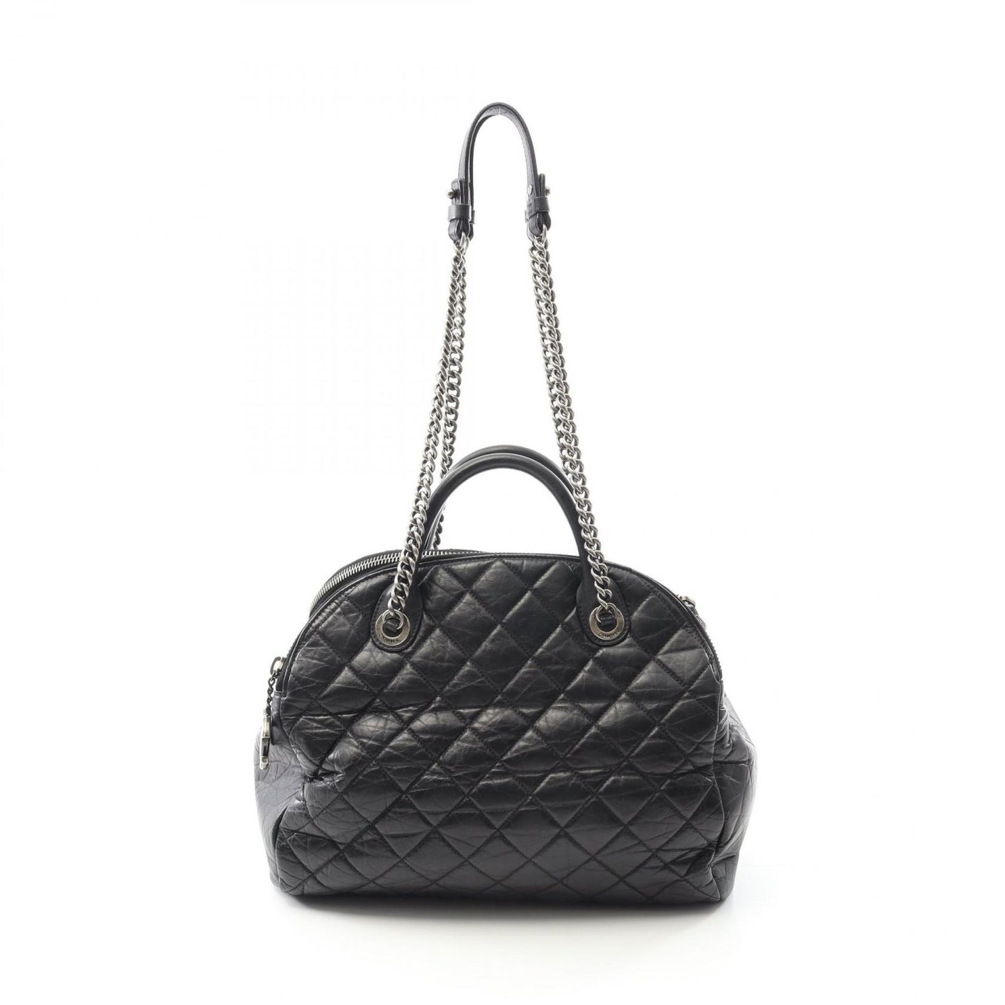 CHANEL Matelassé Black Leather Tote Bag - Timeless Elegance