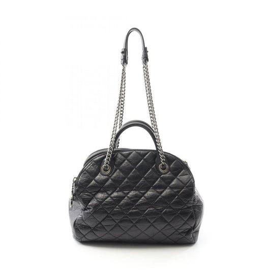 CHANEL Matelassé Black Leather Tote Bag - Timeless Elegance