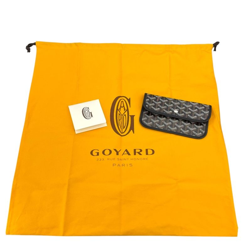 GOYARD Saint Louis PM Black Goyardine Canvas Unisex Tote Bag