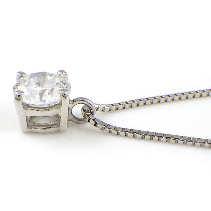 Exquisite 0.606ct D Color Diamond Necklace in Platinum