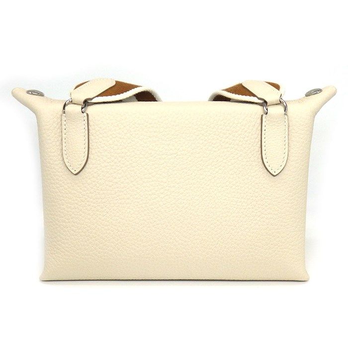 HERMES Vidpoche Shoulder Bag - K Stamp 2025, Ivory & Gold