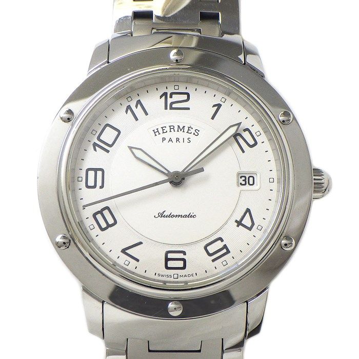 HERMES Clipper CP2.810 Automatic Watch - White Dial, Calendar Function