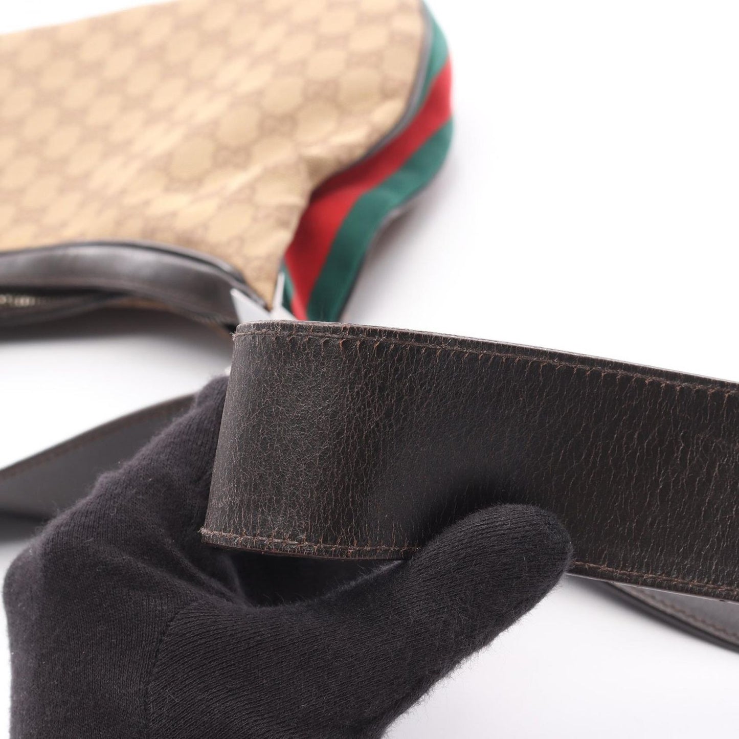 GUCCI GG Canvas Sherry Line Shoulder Bag - Beige Luxury