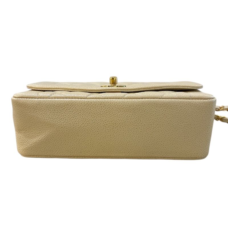 CHANEL Diana 22 Beige Caviar Skin Shoulder Bag with Gold Hardware