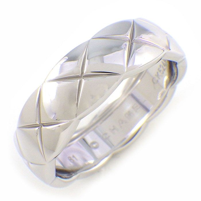 CHANEL Coco Crush Medium Ring in K18 White Gold - Size 21
