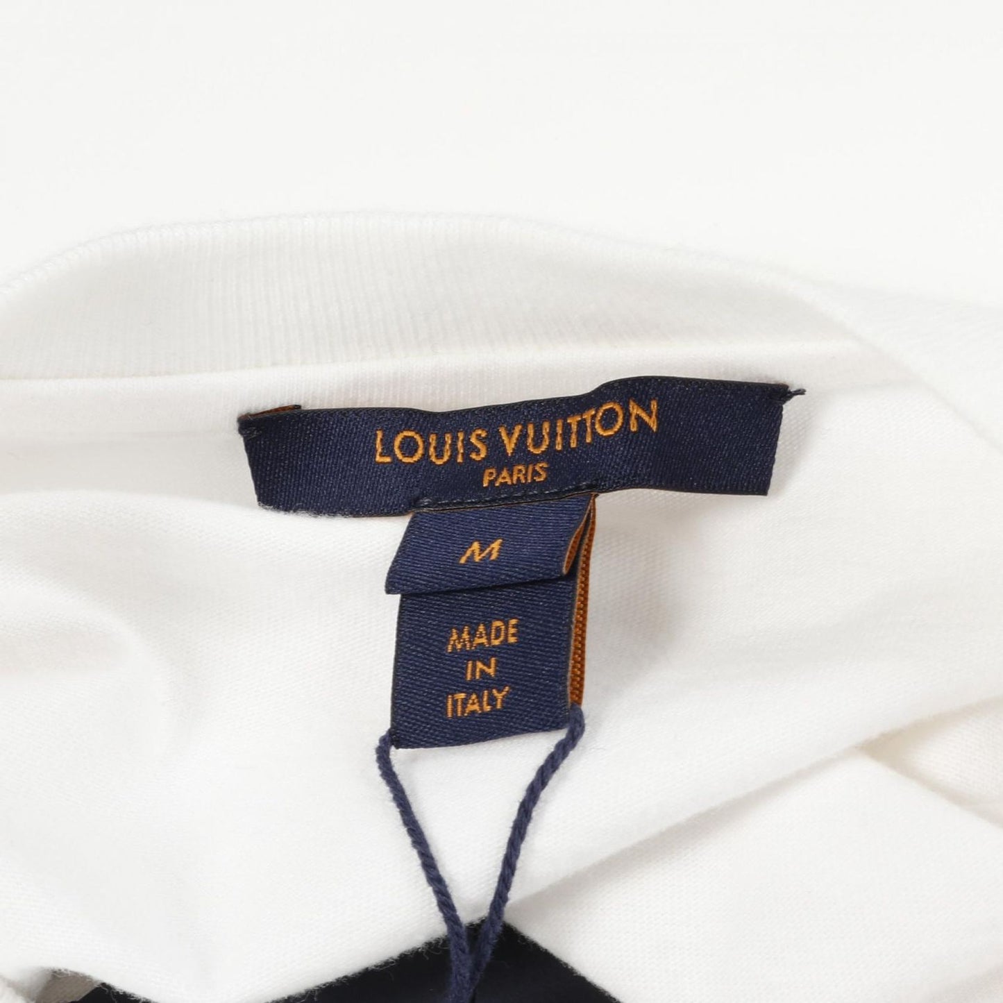Louis Vuitton Inverted Logo Print Chain Detail Cotton T-Shirt