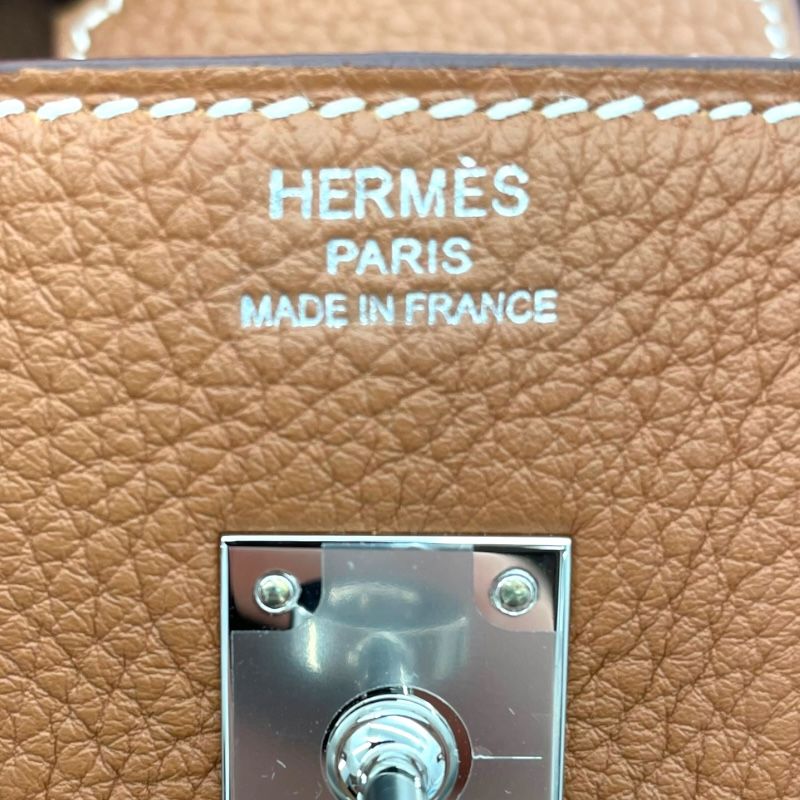 HERMES Birkin 25 K刻 Gold & Silver Hardware Handbag