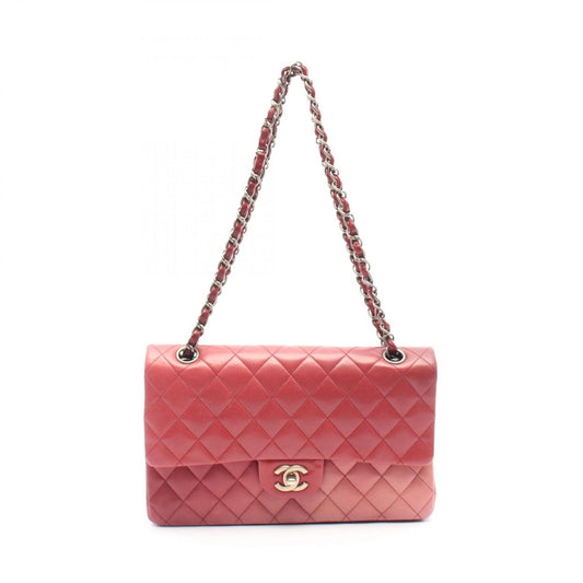 CHANEL Matelassé Double Flap Shoulder Bag in Red Gradient Lambskin