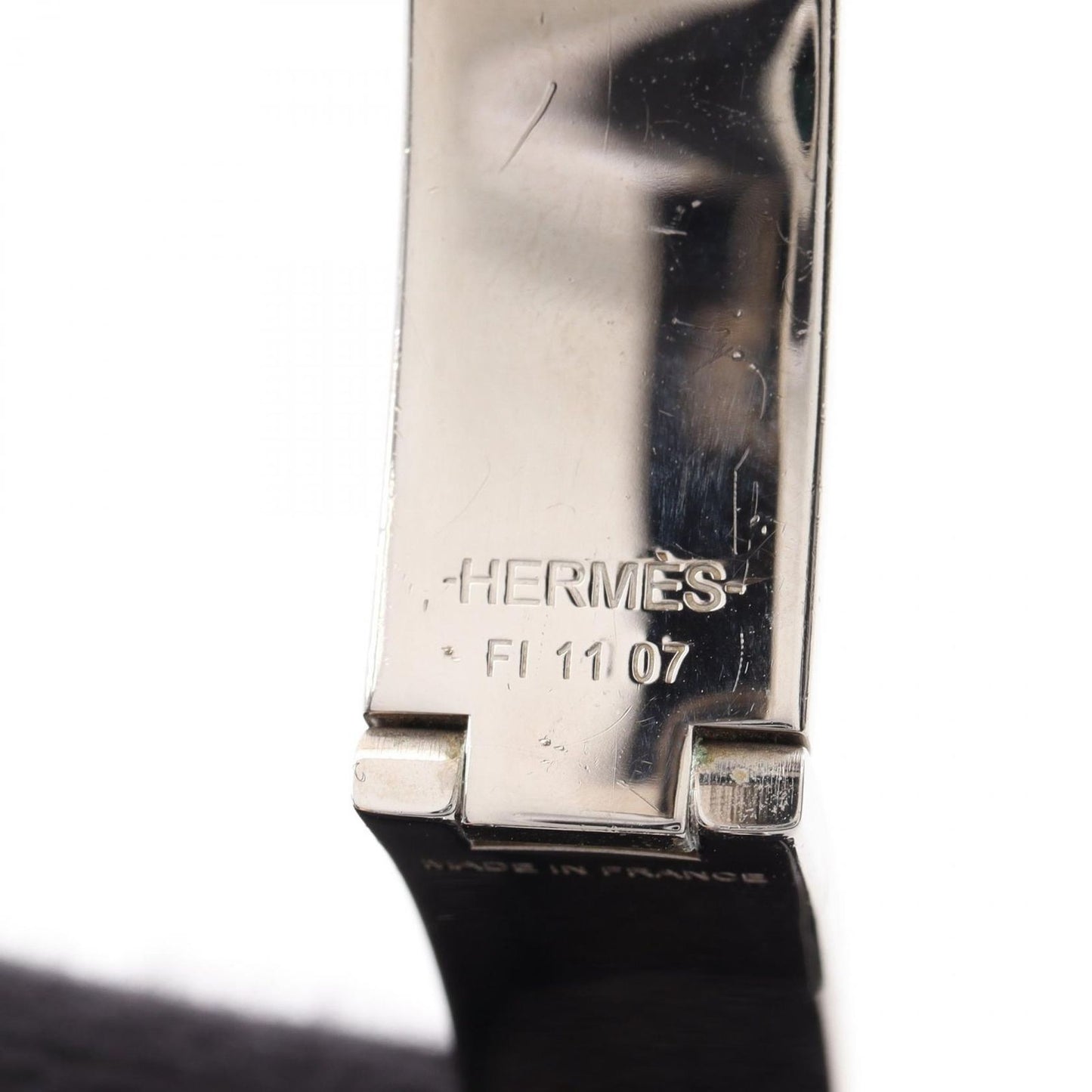 HERMES Jet Black Stainless Steel Bracelet - Timeless Elegance