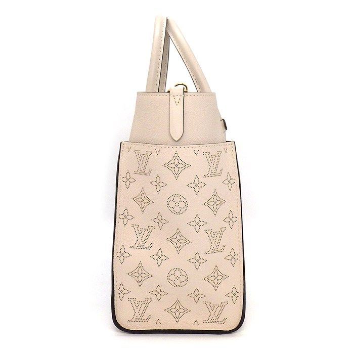 Louis Vuitton OnMySide MM Handbag in Greige Mahina Leather