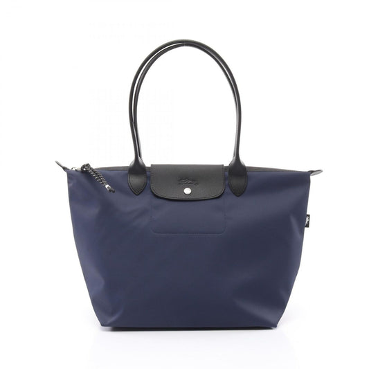 Longchamp Le Pliage Energy L Tote Bag - Navy Canvas & Leather