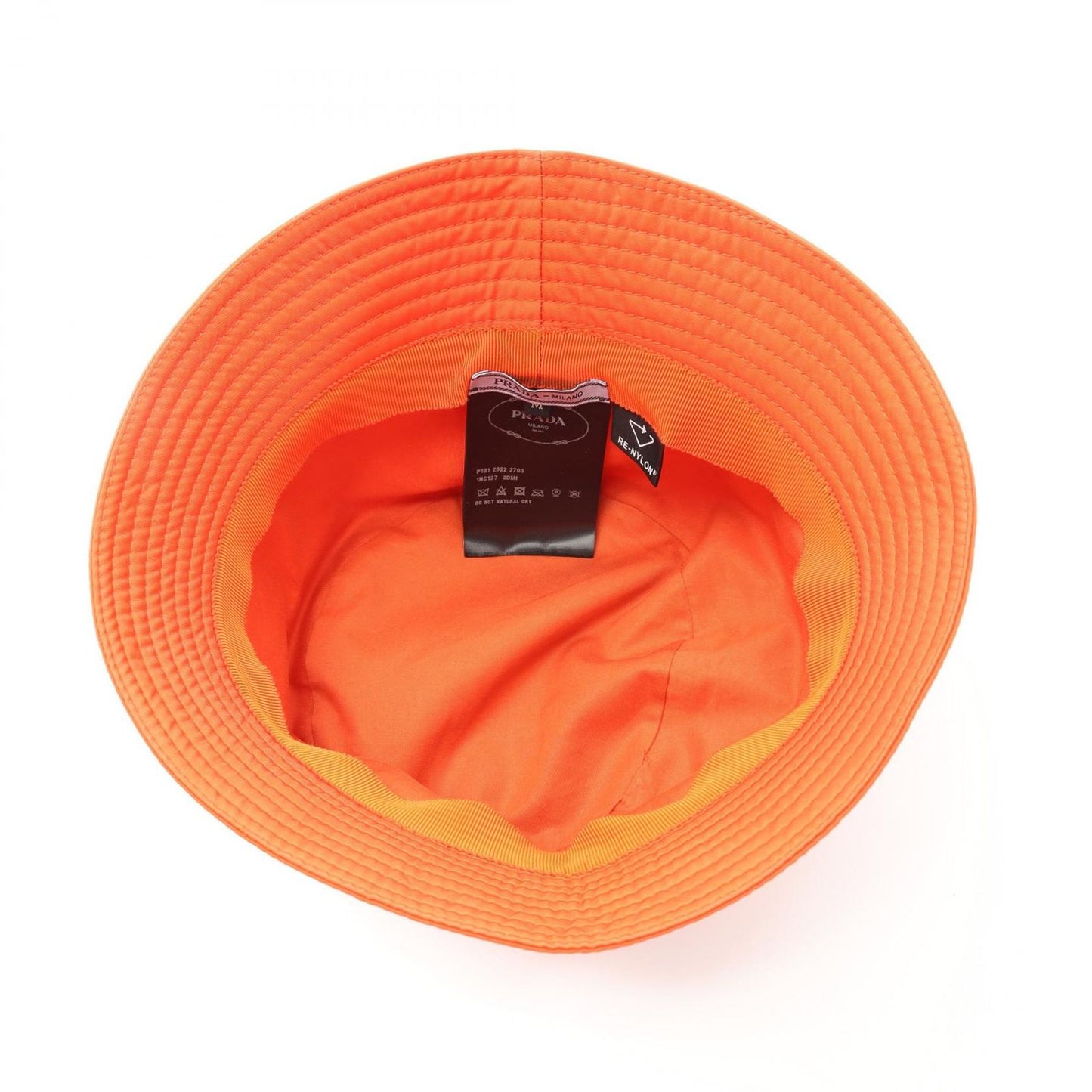 PRADA Re-Nylon Bucket Hat in Orange - Unused Luxury Accessory