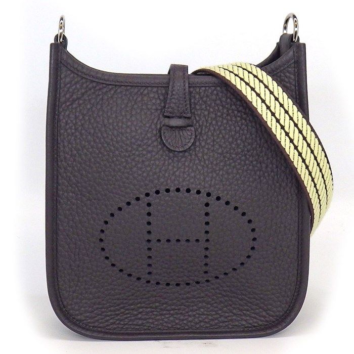 HERMES Evelyne Amazon TPM Shoulder Bag - Prunoir & Jaune Milton