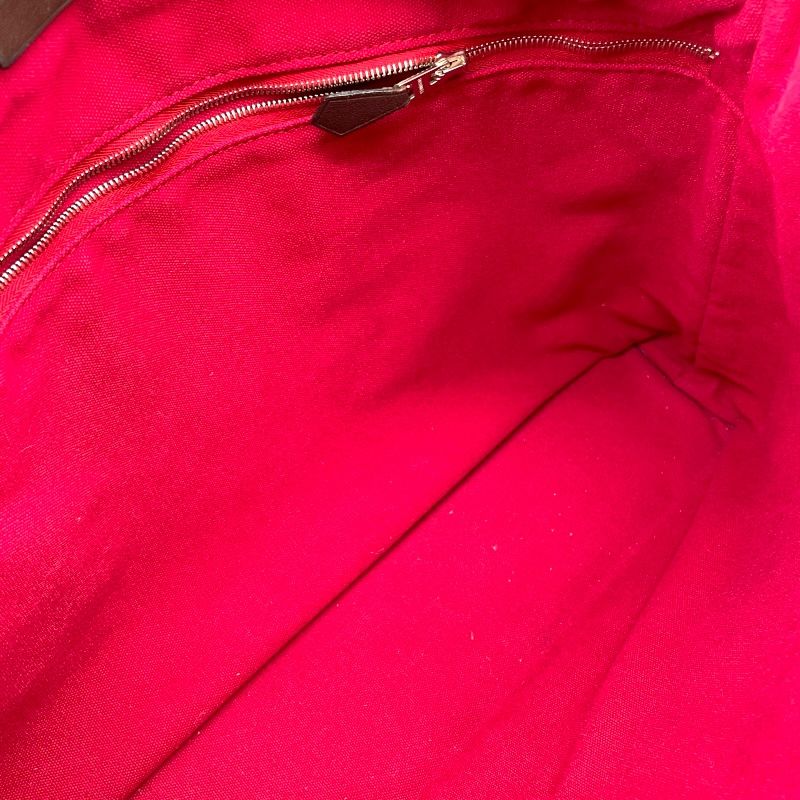 HERMES Troca Horizontal MM Wine Red Tote Bag with Silver Hardware