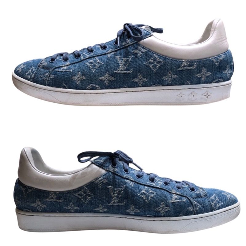 Louis Vuitton Luxembourg Line Low-Cut Sneakers in Blue - Size 8.5